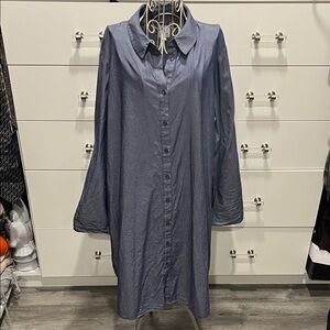 GAP Maternity Cotton/Rayon Blend Button Down Dress, size L